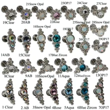 CHUANCI 1 Pedaço de Neve Opala Monore Cluster CZ Gem Labret Lip Bar Tragus Helix Cartilagem Da Orelha Brinco Stud Body Piercing jóias