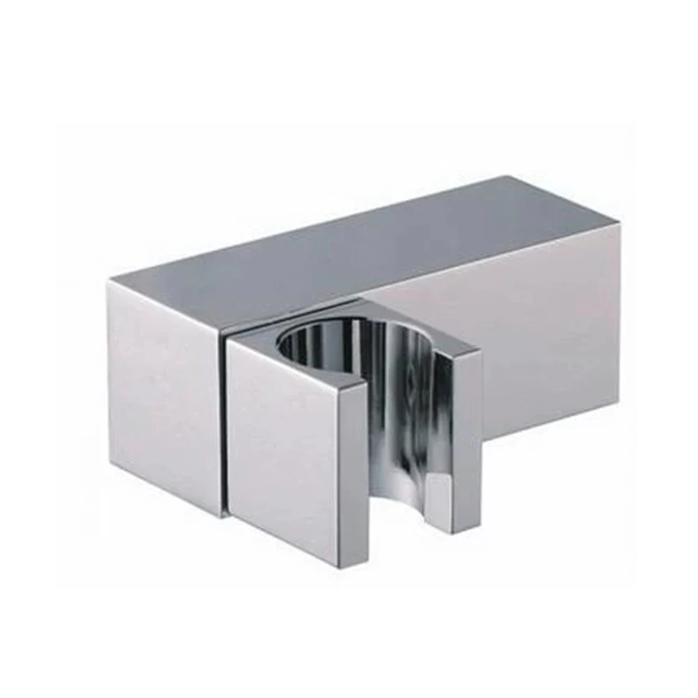 Brass Square Shower Head Holder Bracket Wall Elbow, Chrome 04017