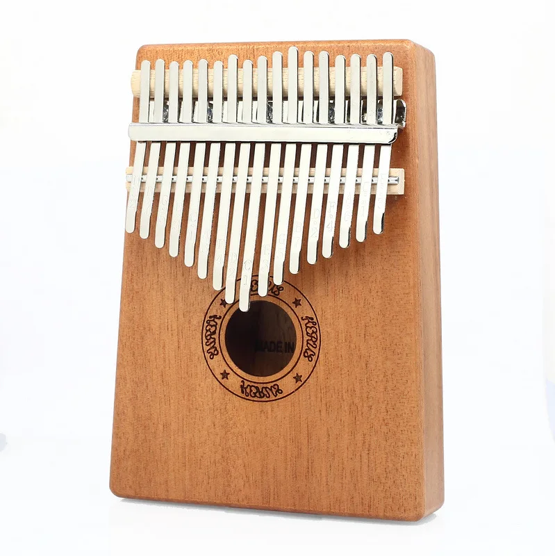 17 teclas piano de pulgar Kalimba cuerpo de caoba sólido dedo instrumento de mus sica regalo de cumpleains regalo de Navidad con C