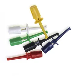 6 color mini 6 pcs single test hook clip test probe for electronic test IC grabber big alligator clip hook test clip repair tool