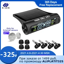 Pressure-Alarm-Monitor-System Car-Tire Tyre-Pressure E-ACE Temperature-Warning Solar-Power