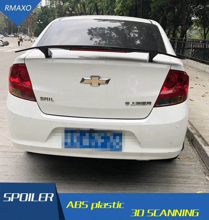 Спойлер для паруса 2009-2014 Chevrolet SAIL ABS Материал заднее крыло автомобиля праймер цвет