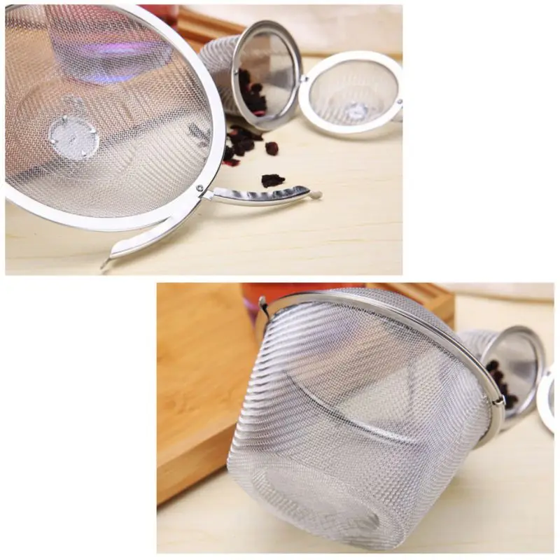 1PC 5 Sizes Tea Strainer Stainless Steel Mesh Tea Ball Strainer Infuser Filters Tea Interval