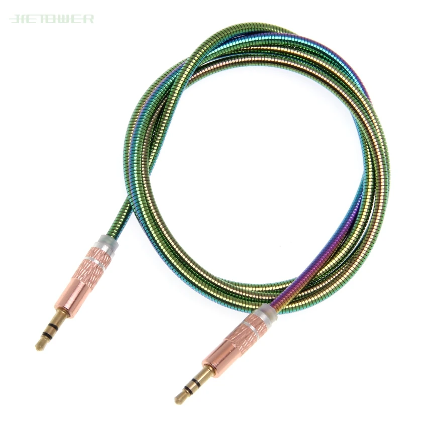 AUX Gradient Color Cable 3 5mm for Car Audio Cable Headphone Extension Code for Phone MP3 Car Headset Speaker 50pcs lot
