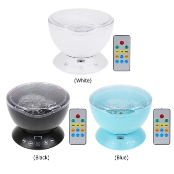 

Ocean Wave Starry Sky Night Light with Speaker Sleeping Light Bedroom Bedside Table Lamp Projector Colorful Flashing Lamp