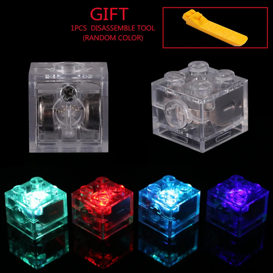 

10/20PCS 2x2 dots LED Light Bricks Accessories Compatible legoed Classic Bricks Base Plate Education Building Blocks Kids Toys