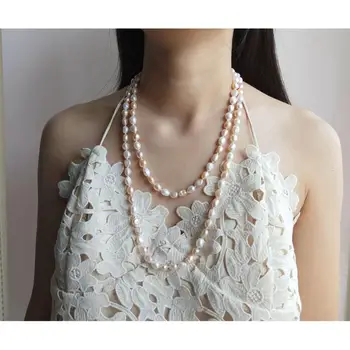 

LiiJi Unique Women Multi Color Baroque Pearl Necklace 120cm Long Elegant Necklace Fashion Jewelry for Party Wedding Nice Gift