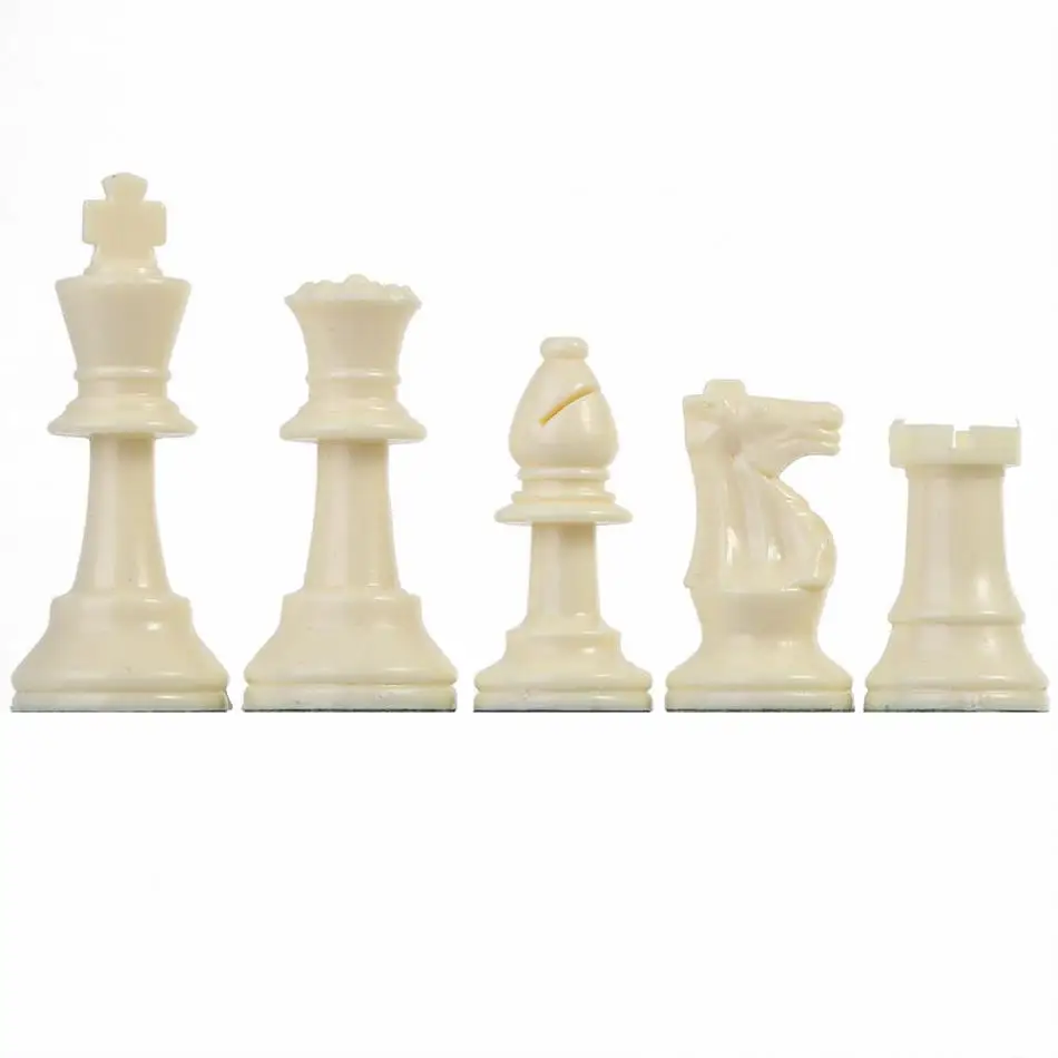 Chess Pieces 32 Pcs International Chess Chessmen Set 64/77MM White and Black World Chess Game Complete Plastic Chessmen Kits
