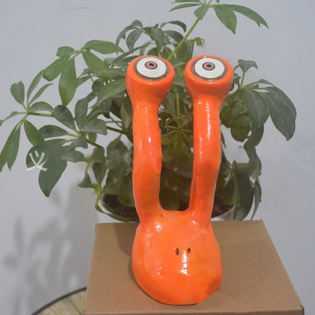 Kreatív Szemek Dísz Kézzel Festett Gyanta Kézműves Asztali Bonsai Dekoráció Az Otthoni Kerti Udvarhoz Scvd889 - Image 5