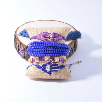 

Evil Eye Bracelets Women Delica MIYUKI Bracelet Fatima Hamsa Hnad Jewelry Blue Crystal Tassel Pulsera Mujer 2020 Jewelry
