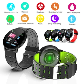 

NEW colour 119 Plus Bluetooth Smart Watch Blood Pressure Waterproof Sport Round Smart watch Band With Alarm Clock