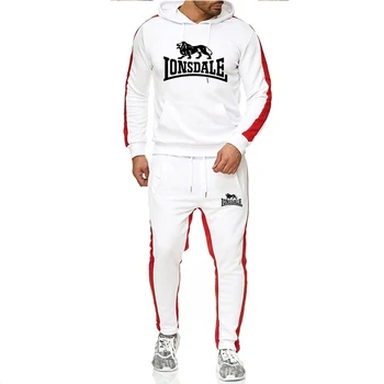 

Spring Autumn 2020 Men Sweat Suit Set Thick Tracksuit Men Outfit Full Sleeve Tops with Hood Outdoor Sport Wear Men 2 Piece Set