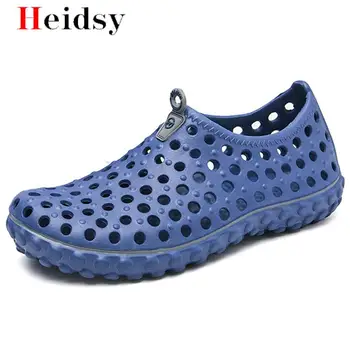 

Summer Men's Sandals Slip On Breathable Hollow Out Hole shoes Man Outdoor Beach Couple Shoes Male Sandals Non Slip Fashion Shoes