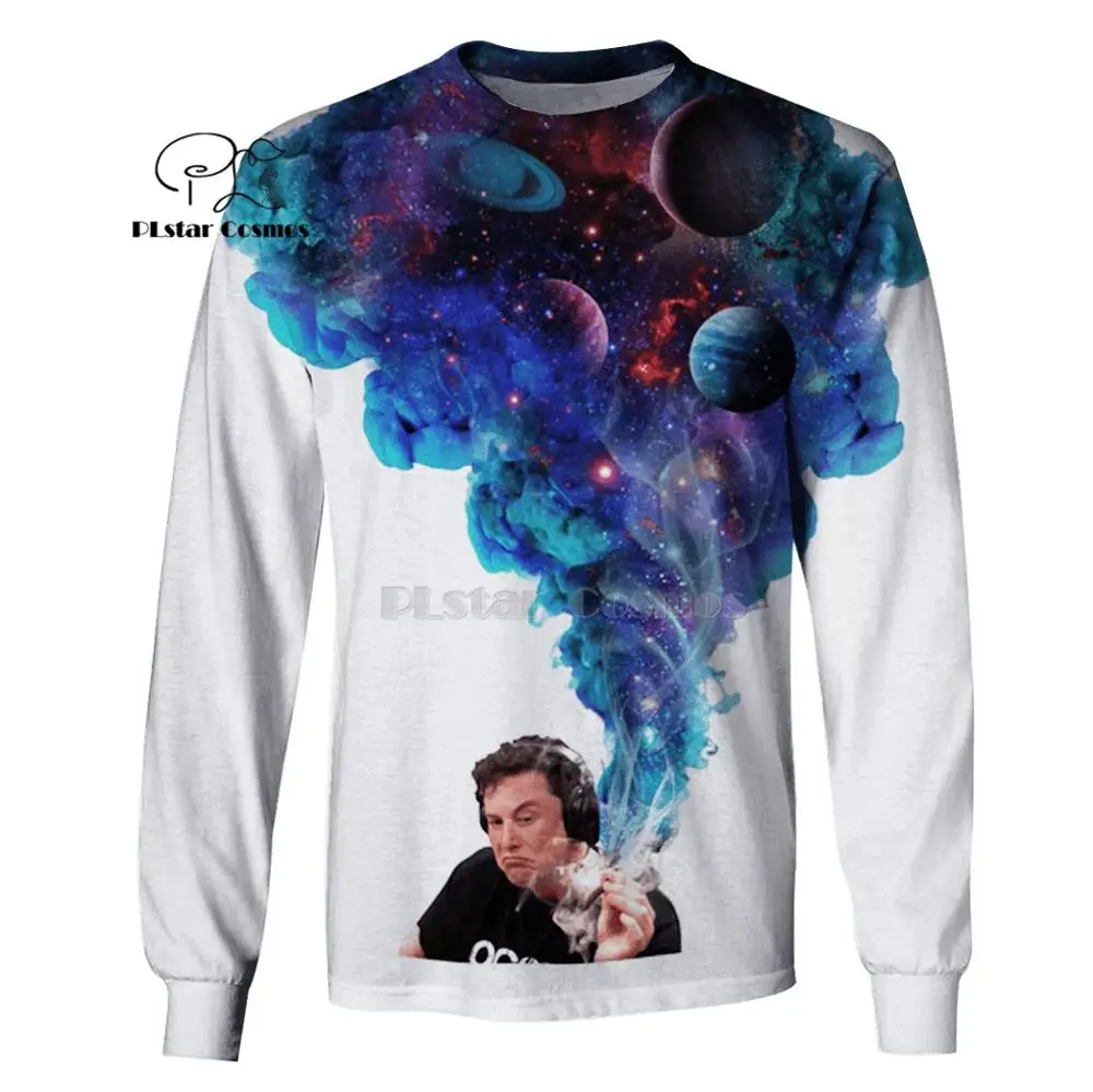  PLstar Cosmos Elon Musk Full-Print Starry sky 3d hoodies/Sweatshirt Winter autumn funny Harajuku Lo