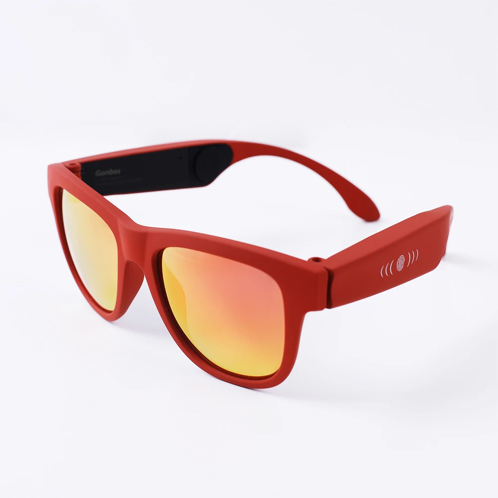 Red G1Bone проводимость Bluetooth умные спортивные наушники Солнцезащитные очки Беспроводные стерео аудио солнцезащитные очки спортивные наушники - Цвет: Red