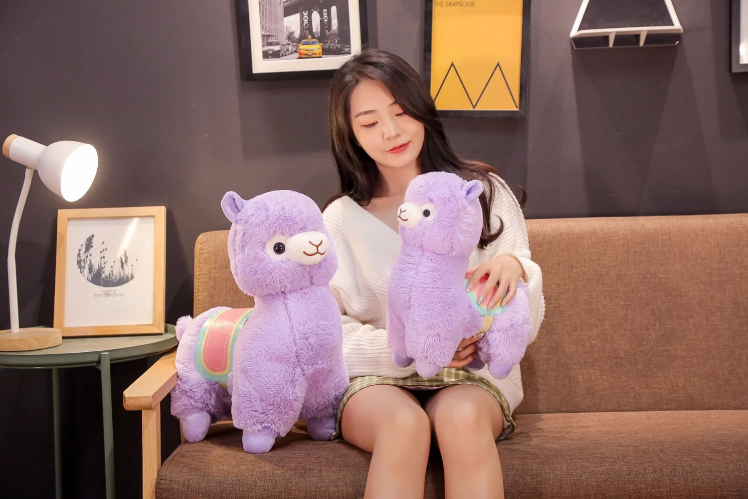 Kawaii кукла Альпака чучело животные плюшевые игрушки ламы 35/45 см Alpacasso Подушка овец плюшевые игрушки куклы для маленьких детей; Одежда для девочек; подарок на день рождения