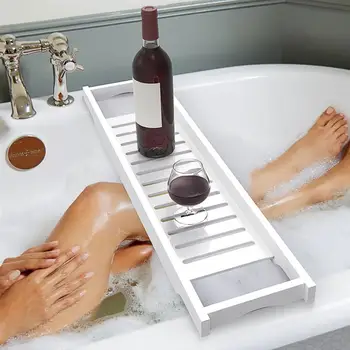 

Bathtub Storage Rack Bath Tray Shelf Tub Multi-Function Bathroom Tools Towel Storage Shelf Kitchen Sink Drain Holder