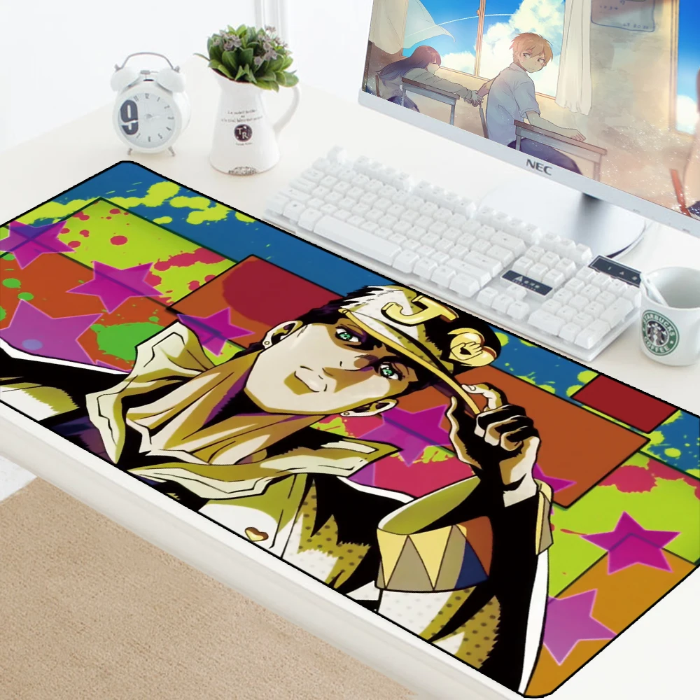 Jojo причудливые Приключения большой игровой коврик для мышки с аниме игровой компьютерный коврик для мыши Противоскользящий натуральный каучук игровая клавиатура Коврик для мыши xl