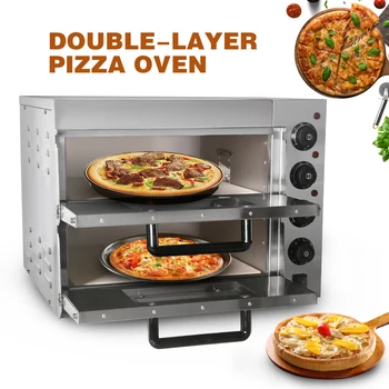 

ITOP 20L Commercial Double Layer Pizza Oven Electric Stainless Steel Convection Oven Roast Chicken Duck Cake Bread Baking Oven