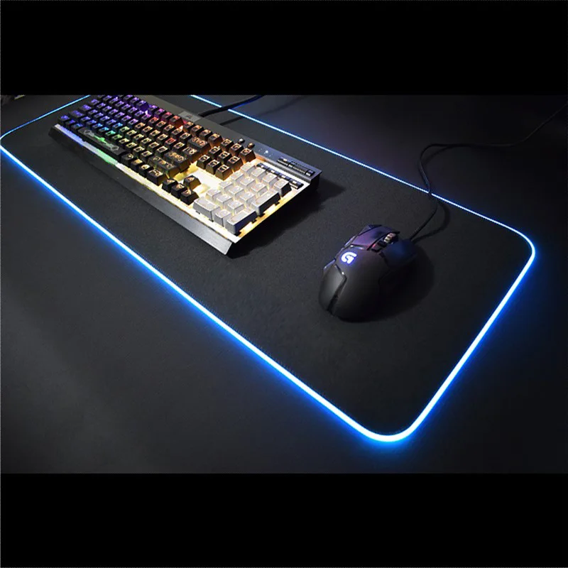  Large Size Gaming Mouse Pad Rgb Custom LED Color Lighting Natural Rubber Non-slip style Keyboard Pa