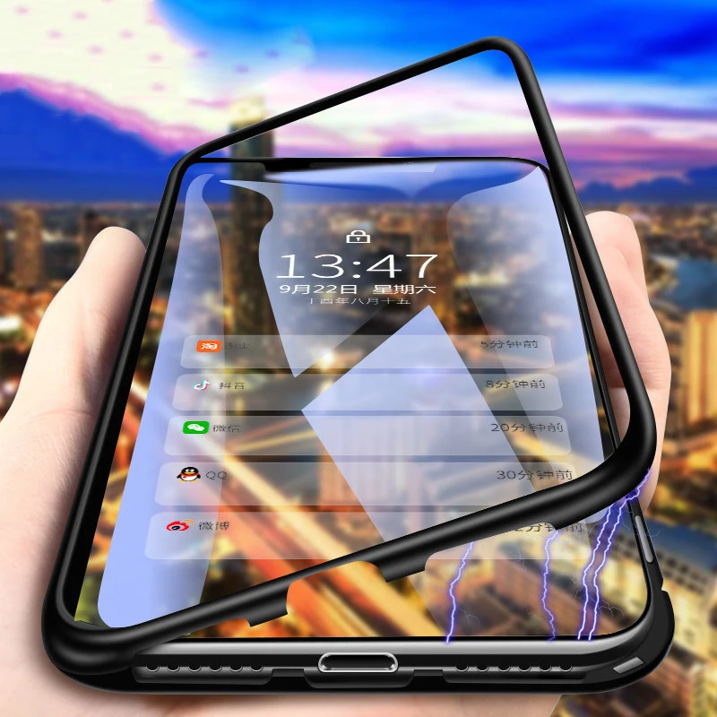 

Metal Magnetic Adsorption Case For Samsung Galaxy A10 A20E A30 A40S A50 A60 A70 2019 M10 M20 M30 A7 2018 A750 Back Cover Case