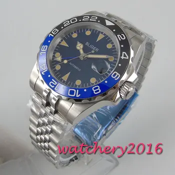 

Bliger 40mm Automatic Mechanical Men's Watches GMT Sapphire Crystal 2020 Diver Man Watch relogio masculino Role Luxury Men Clock