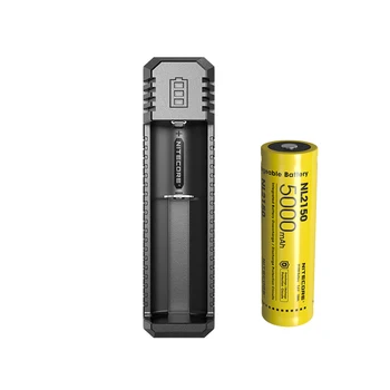 

NITECORE UI1 USB Charging Li-ion IMR 21700 Battery Charger + NITECORE 21700 Li-ion Rechargeable battery NL2150 5000mAh 3.6V 18Wh