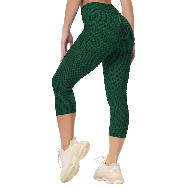 adidas leggings FITTOO Women Ruched Butt  Leggings High Waist Capris Pants Tummy Control Stretchy Workout Leggings Textured Sexy Booty Cropped yoga leggings