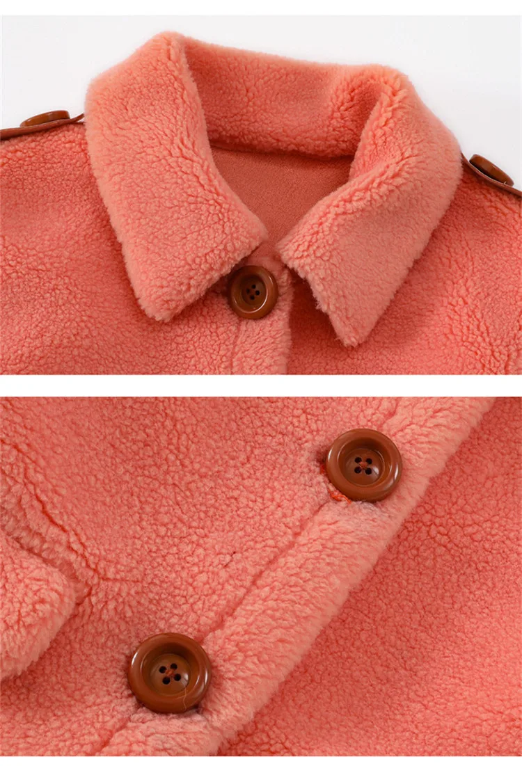 DFXD/высококачественное пальто с мехом для девочек-подростков новая осенне-зимняя однобортная утепленная верхняя одежда для детей от 3 до 12 лет, модная одежда для девочек