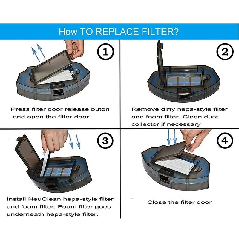 N79S Filter Replacement Parts for DEEBOT Ecovacs N79 Robotic Vacuums-Accessory Kit for Ecovacs Deebot N79S N79 Main Brush Primar