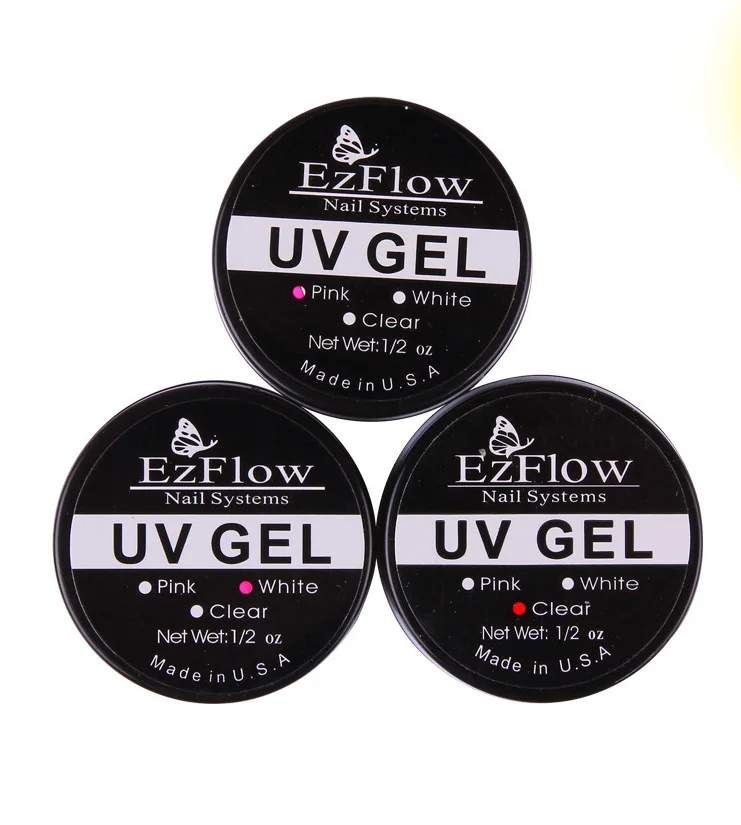 Manicure Transparent Pink And White Extension Glue EZ Light Treatment Polish UV Light Treatment Extension Glue Foundation Glue R