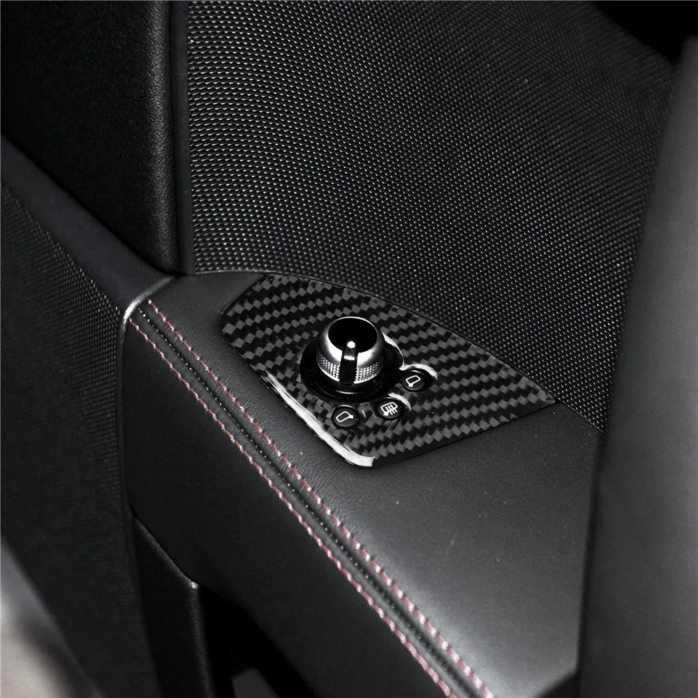 A Style RHD настоящие наклейки на дверные кнопки из углеродного волокна