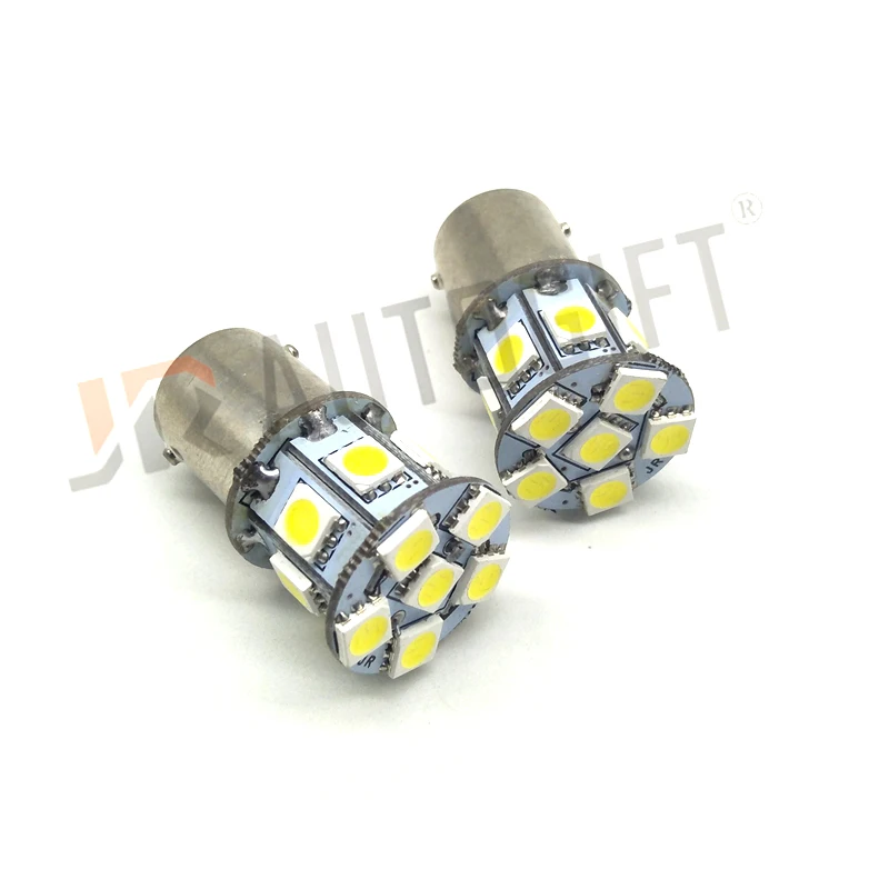 100 шт. 12В 24В 1156 1157 Белый 5050 Чип P21WY led 13SMD лампы трейлер Автомобиль Стайлинг свет