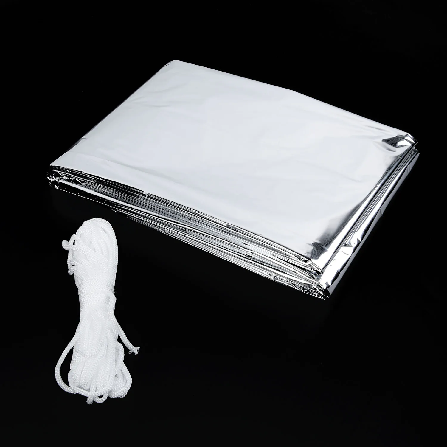 Folding Outdoor Tent Blanket Sleeping Bag Survival Camping Shelter Silver