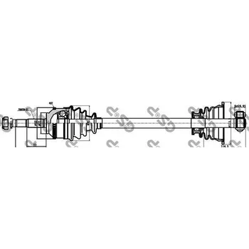 

Drive shaft Renault Clio II box (SB0/1/2 _) GSP art. 250401