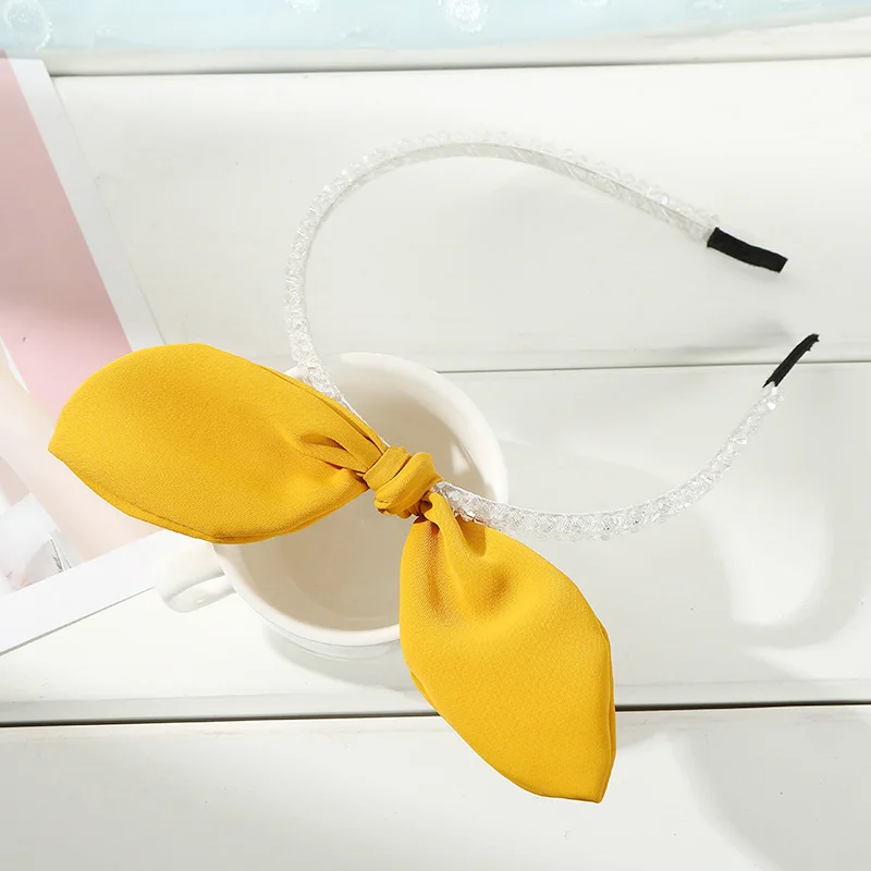12 шт корейский кристалл оголовье дамы с бантом Hairband украшения для волос оптом девушки оголовье с бантом