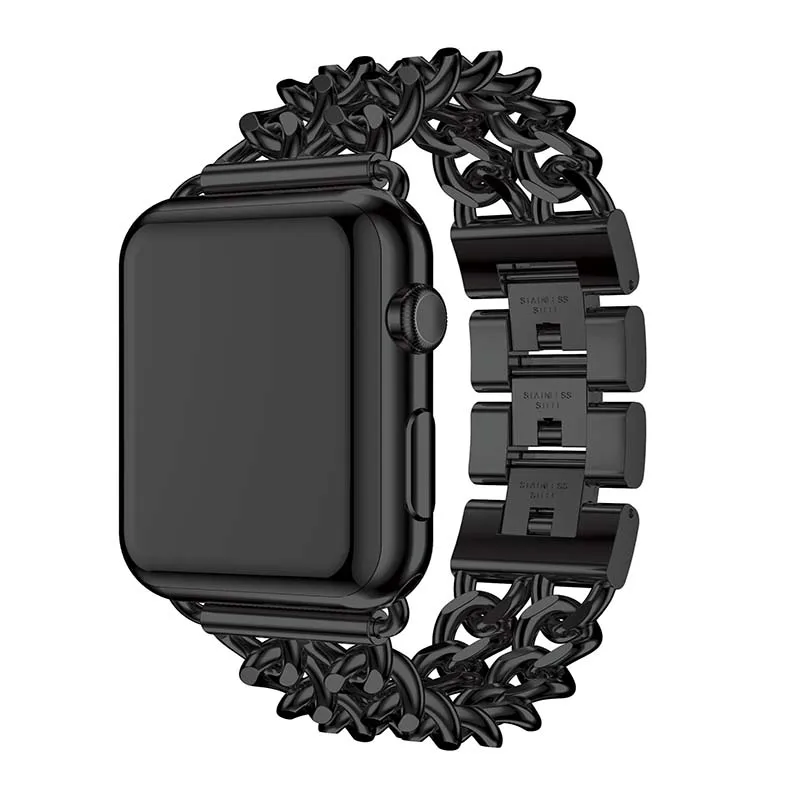 Ремешок из нержавеющей стали 22 мм и iWatch Apple Watch 38 мм 40 мм 42 мм 44 мм Серия 1 2 3 4 Ремешок Ссылка - Band Color: black