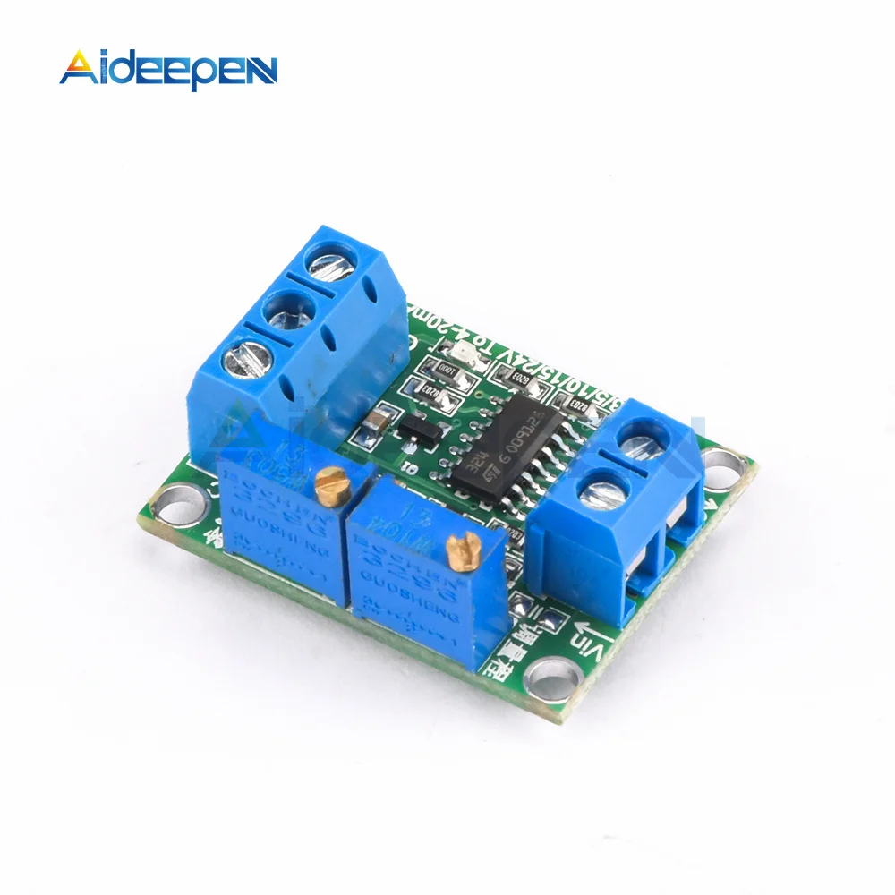 Voltage To Current Signal Conversion Module 0-2.5V/3.3V/5V/10V/15V/24V to 4-20mA Voltage Transmitter Signal Converter Module 3