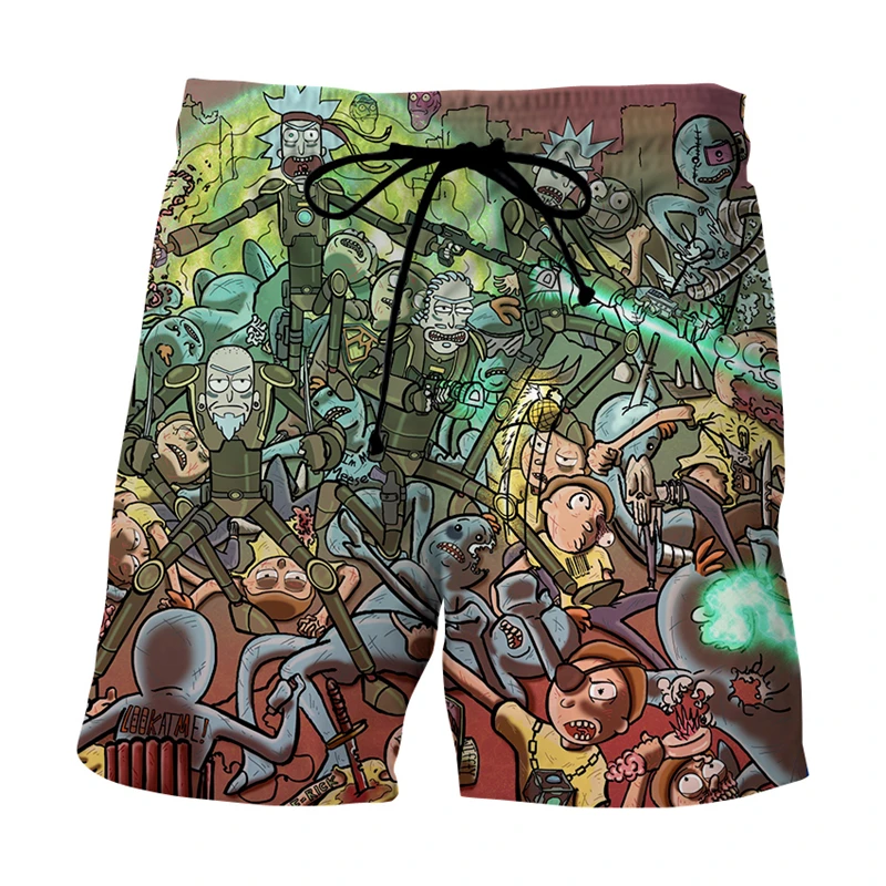 

2020 Men's Casual bottoms Beach Shorts Fashion 3d Print Shorts Joker The Simpsons Dragon Ball Graffiti Beach Shorts Quick drying