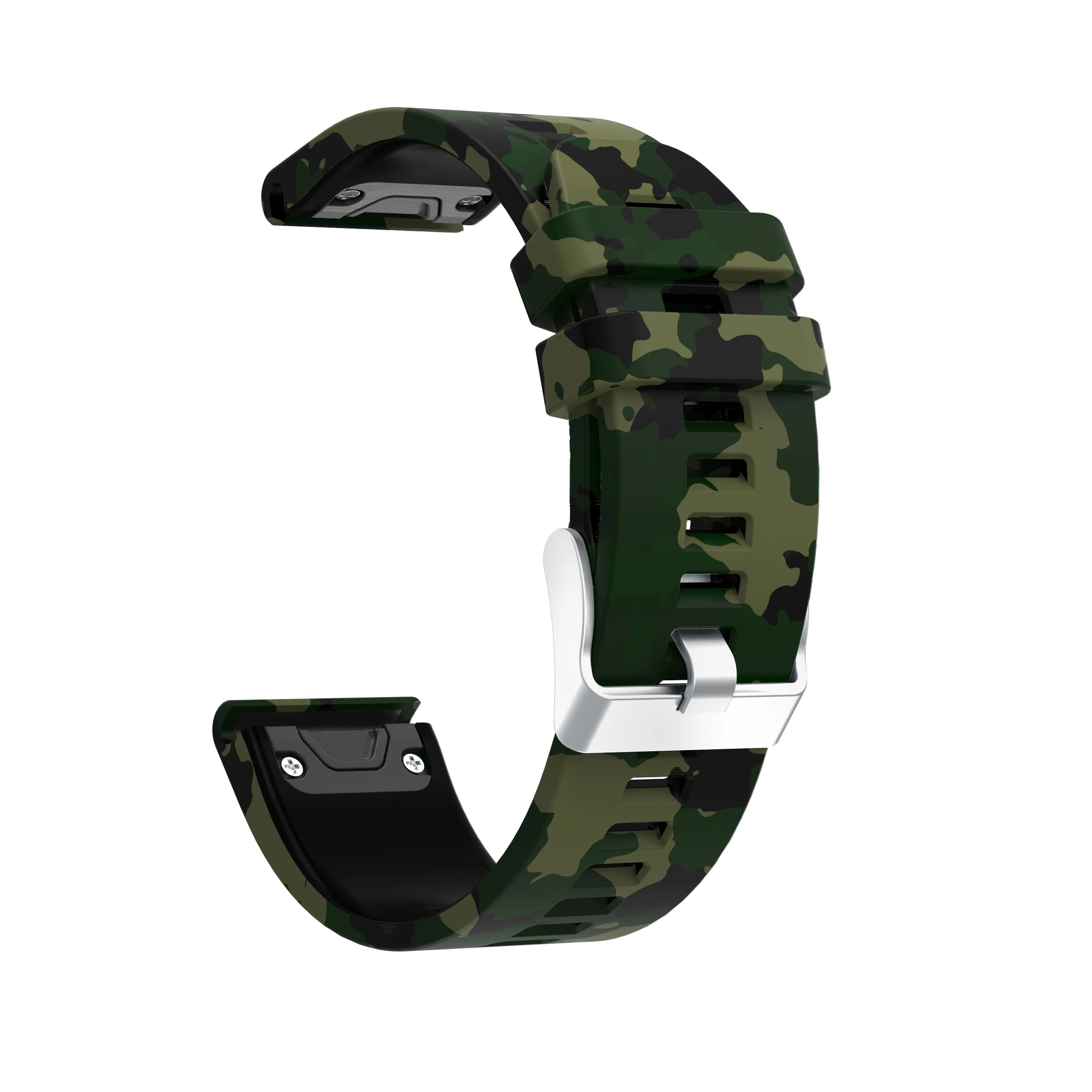 Army camouflage Yayuu ремешок для Garmin Fenix 6/5/Fenix 5 Plus/Forerunner 935/Approach S60/Quatix 5 быстросъемный силиконовый ремешок для часов с принтом - Цвет: Army camouflage