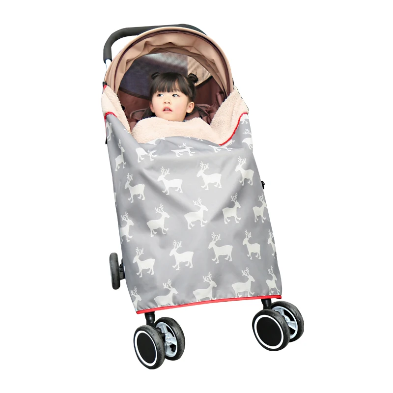 Winter Baby Stroller Wrap Blanket Windproof Carriage Pram Buggy Cart Seat Cover Thickened Swaddling Baby Stroller Accessories