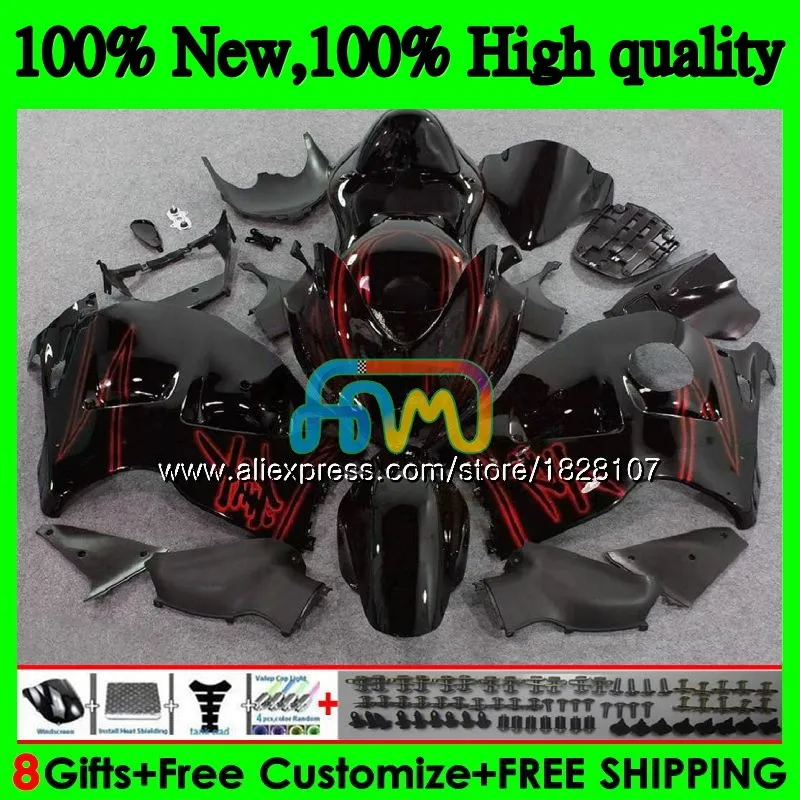 Hayabusa для SUZUKI GSX-R1300 черного и красного цвета Новые GSXR 1300 1996 1997 1998 1999 2000 2001 48BS. 74 GSXR1300 96 97 98 99 00 01 обтекатели