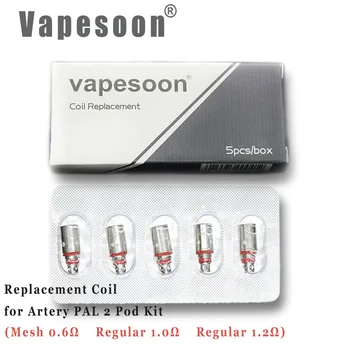 

50PCS Vapesoon Artery PAL II Coil with Mesh 0.6ohm Regular 1.0ohm 1.2ohm for Artery PAL 2 Pod Kit replacement Coil