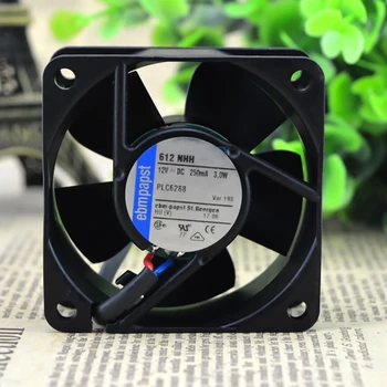 

For Ebmpapst 612 NHH DC 12V 250mA 3.0W 6CM 6025 60X60X25MM Two-Wire Cooling fan
