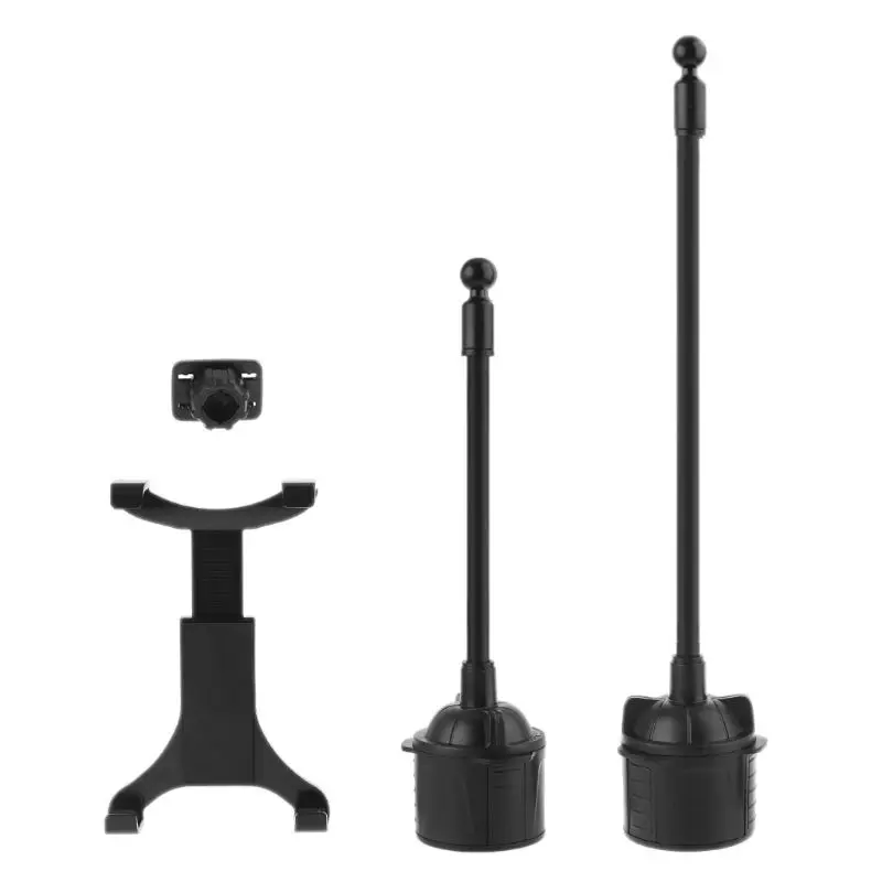 범용 구즈넥 차량용 컵 홀더 마운트, 조절 가능한 유연한 목 받침대 포함, 아이패드 에어/미니 등 7-12 인치 태블릿 용