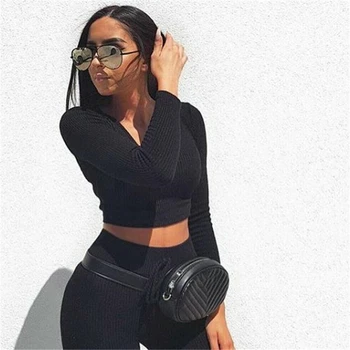 

Fall Winter Women Suit Sexy Ladies Set Cropp Tops+Pants Womens Tracksuit Set Party Outfits Casual Knitted Clothing Set 2Pcs Suit