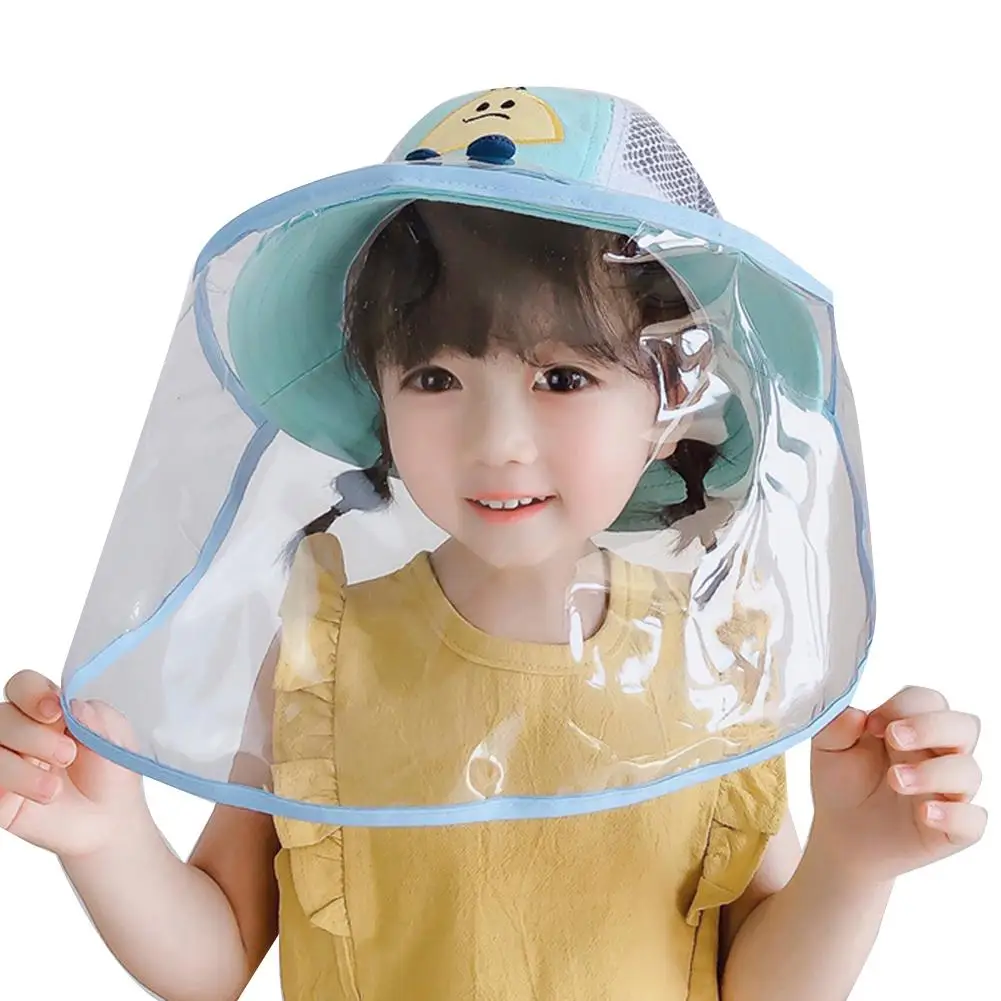 Unisex Kids Lovely Children Anti-Spitting Full Face Shield Sun Protection Bucket Hat Cap face shield mask | Автомобили и