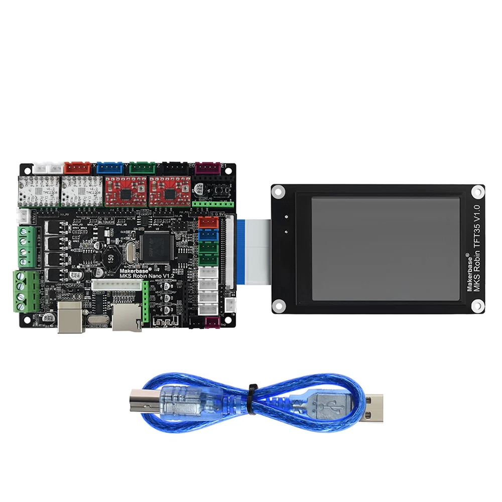 MKS 3D принтер доска STM32 MKS Робин нано плата V1.2 аппаратное обеспечение с открытым исходным кодом(поддержка Marlin2.0) поддержка с 3,5 дюймовым сенсорным экраном