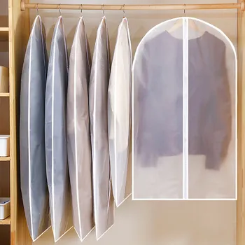 

3pc Clothing dust cover Household coat cover suit dust bag Transparent anti-thickness dust cover clothes suit suit