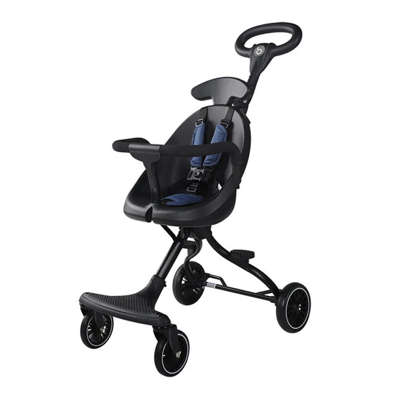 4-v3blue Коляска детская коляска для перевозки Складная коляска складная переносная Складная легкая детская коляска на самолете четыре колеса - Цвет: 4-v3blue